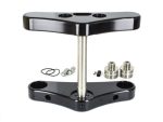 Solid motorcycle rear axle lift stand for Revelry Motorcycles repair and maintenance.
