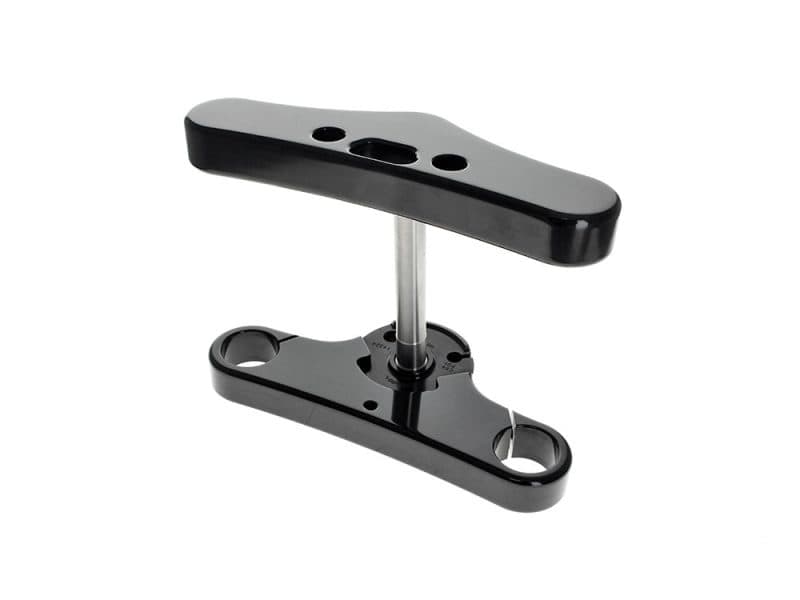 Black motorcycle chain tensioner for Revelry Motorcycles, high-quality and durable.