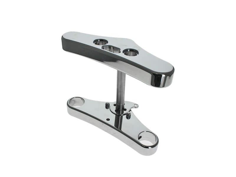 Chrome motorcycle triple tree top clamp for Revelry Motorcycles Australia - premium quality.