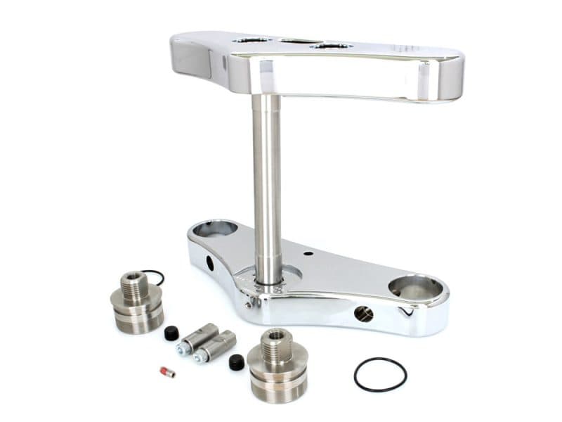 High-quality motorcycle triple tree and fork components for Revelry Motorcycles in Australia.