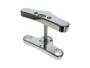 Chrome motorcycle handlebar riser mount for Revelry Motorcycles Sydney AU.