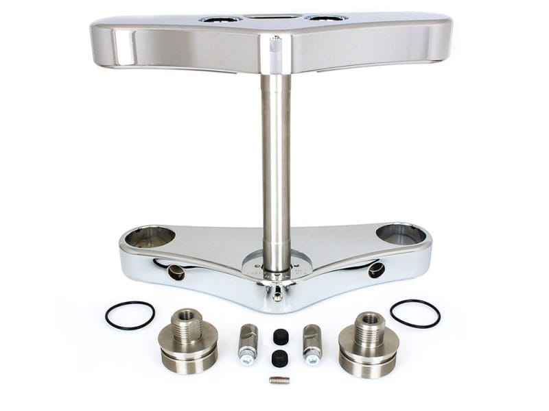6 Degree Raked Wide Glide Triple Tree Kit - Chrome. Fits Breakout 2013-2017 with 26in. Wheel Upgrade. Aluminium motorcycle headlight bracket with mounting hardware for motorbikes.