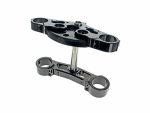 Aluminium motorcycle triple tree fork clamps for Revelry Motorcycles, durable and high-performance.