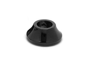 Black motorcycle handlebar grip end cap for Revelry Motorcycles.