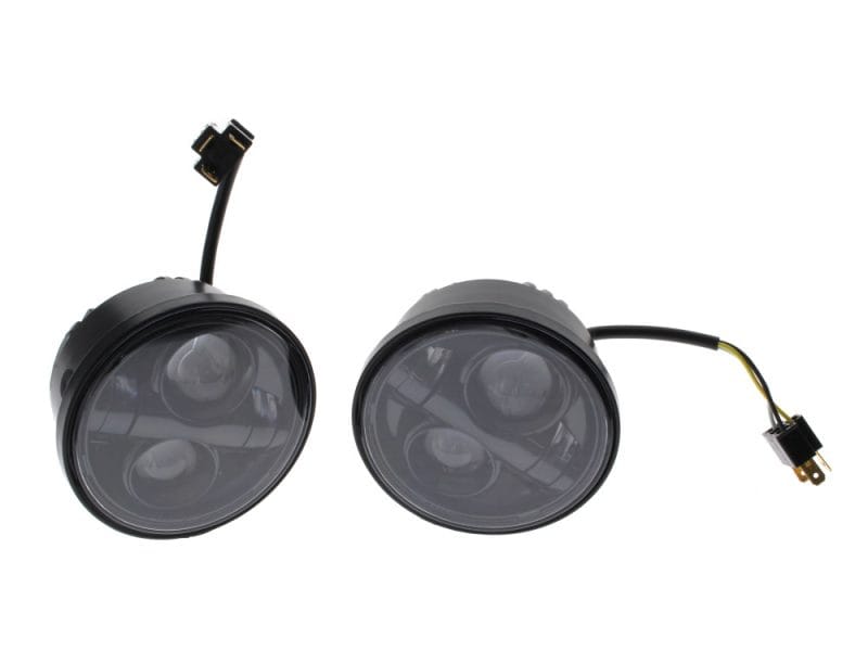 HID LED motorcycle headlight pods for Revelry Motorcycles.