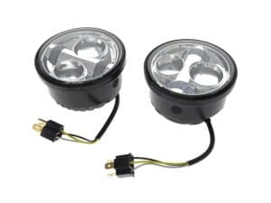 4-1/2in. LED HeadLight Inserts - Chrome. Fits Dyna Fat Bob 2008-2017 with Dual Headlight.