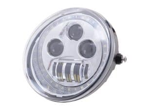 5-3/4in. LED HeadLight Insert with Halo - Chrome. Fits Night Rod Special 2012-2017 & Muscle 2009-2017.