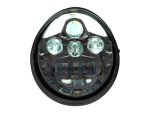 Bright LED motorcycle headlight with advanced lighting technology for Revelry Motorcycles.