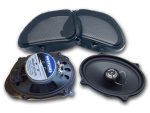 High-quality motorcycle speakers and audio system components for Revelry Motorcycles.