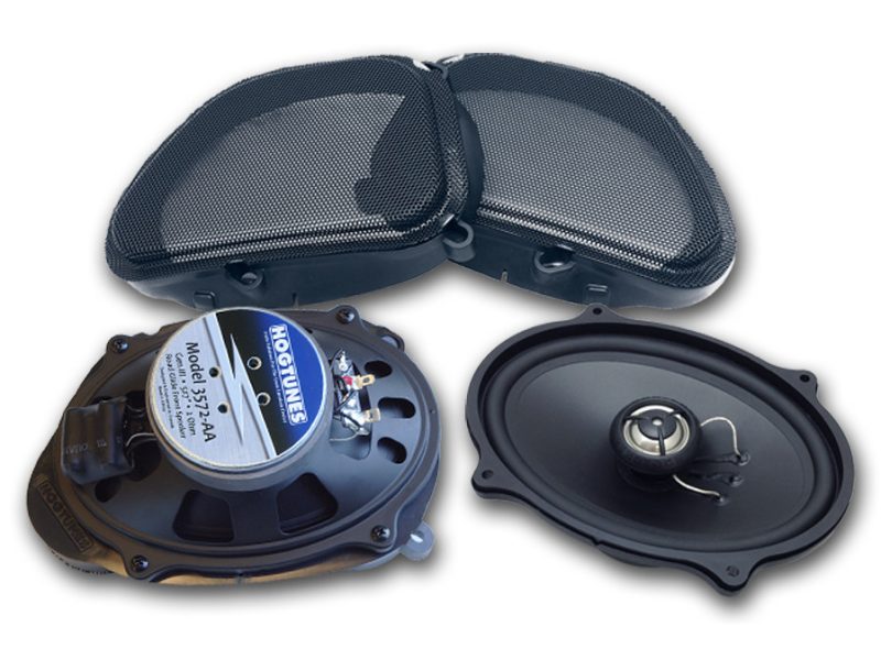 Hogtunes 5in.x7in. Front Speakers. Fits Road Glide 2006-2013. High-quality motorcycle speakers and audio system components for Revelry Motorcycles.