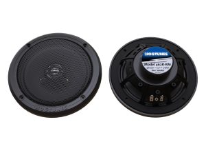 High-quality Hogtunes motorcycle rear speakers for custom sound systems.