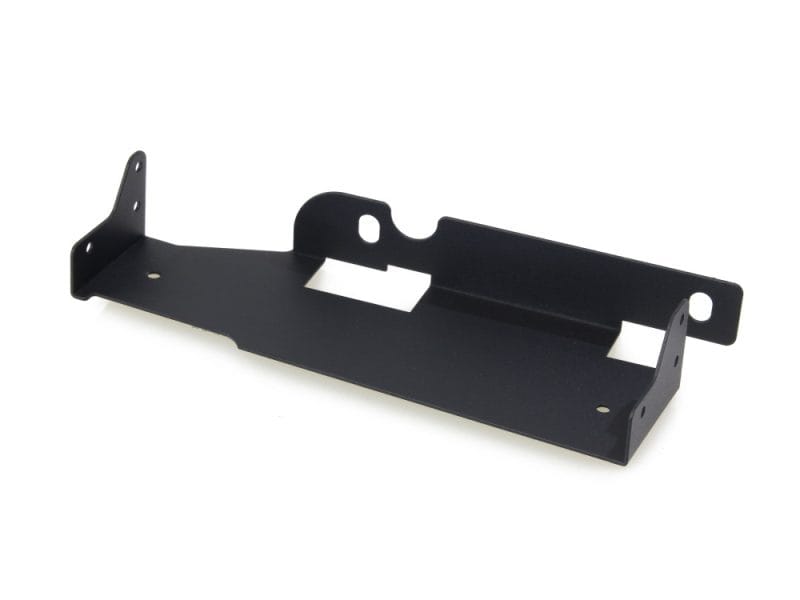 Black motorcycle battery tray for Revelry Cycles bikes, durable and lightweight.
