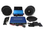 High-quality motorcycle audio upgrade kit with speakers and amplifier for Revelry Motorcycles.