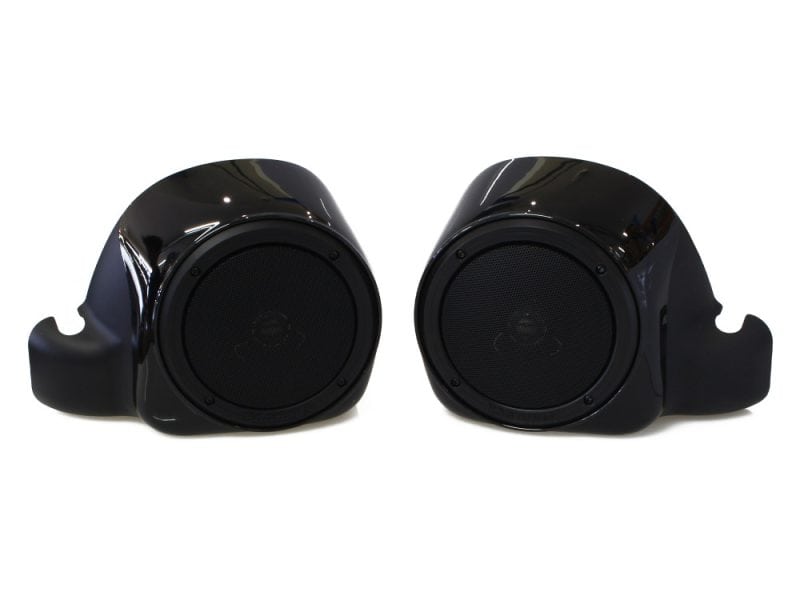 High-quality motorcycle helmet speakers for Revelry Motorcycles, sleek black design, optimal audio performance.