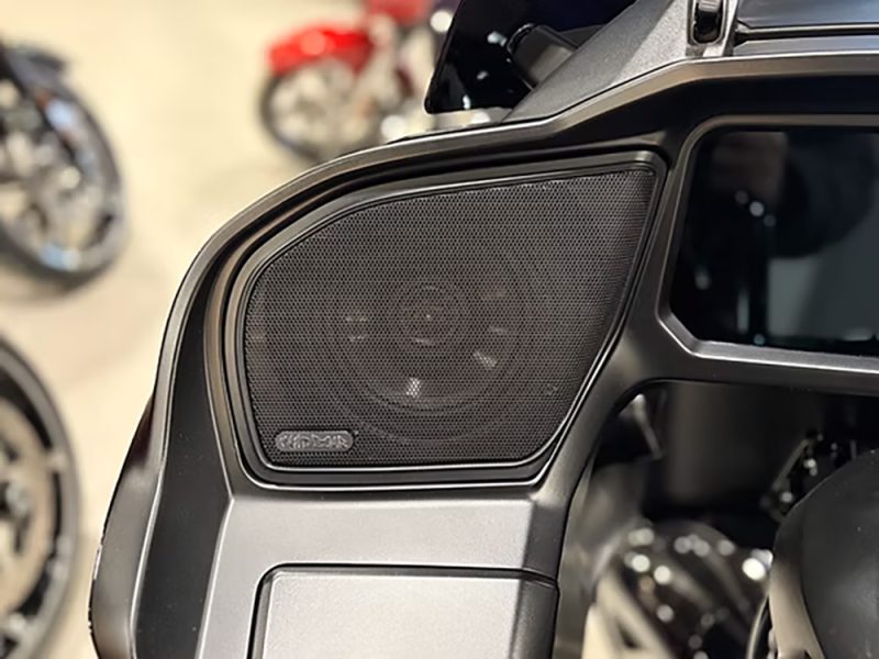 High-quality motorcycle speaker for enhanced audio experience on Revelry Motorcycles bikes in Australia.
