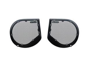 Mesh motorcycle windshield fairing protectors for Revelry Motorcycles in black, durable motorcycle accessories.
