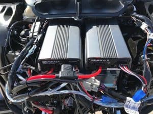 Battery electrical components for electric motorcycle motor controller repair and maintenance.