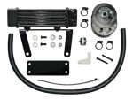 High-performance motorcycle oil cooler kit for enhanced engine cooling and reliability.
