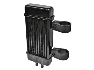 High-performance motorcycle radiator for Revelry Motorcycles, optimised for cooling.