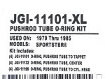 Pushrod tube O-ring kit for Motorcycle engines, compatible with Honda Sportster models.