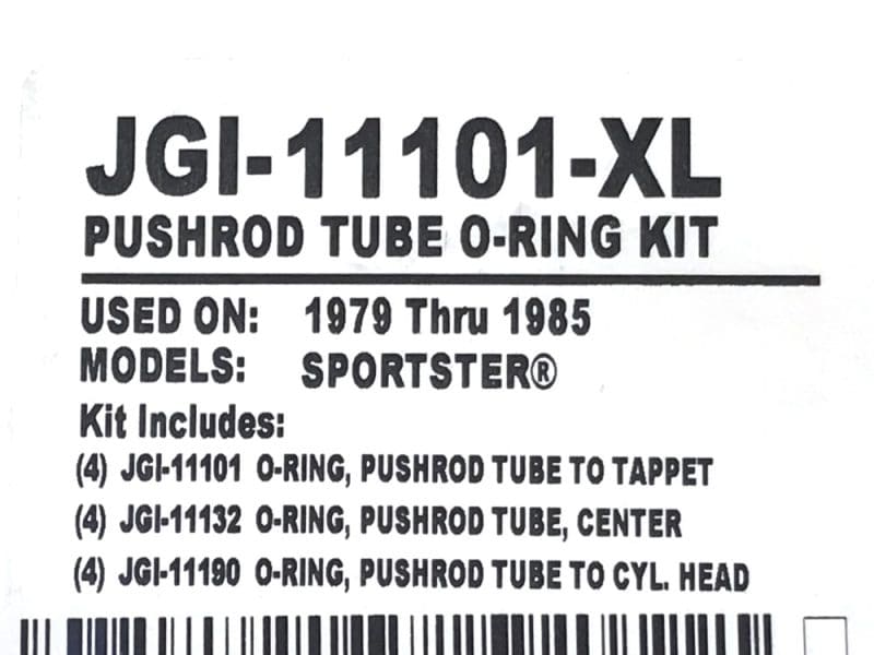 Pushrod tube O-ring kit for Motorcycle engines, compatible with Honda Sportster models.