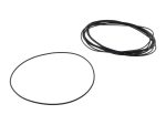 O-ring seals and tubing for motorcycle maintenance or repairs, black rubber motorcycle parts.