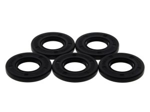 Rubber motorcycle fork seal protectors, black USD gear disc cover for Revelry Motorcycles.