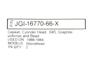Cylinder Head Gaskets with Firering. Fits Big Twin 1966-1984 with Shovel Engine.