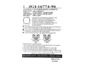 0.020in. Thick Cylinder Base Gaskets. Fits Sportster 1986-2021.