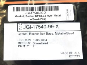 Rocker Cover Gaskets. Fits Big Twin 1966-1984.