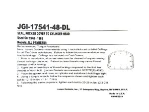 Rocker Cover Gaskets. Fits Big Twin 1948-1965.