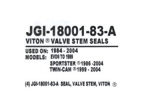 Vintage motorcycle valve stem seals for Honda models from 1984 to 2004.