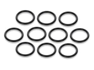 Black rubber O-rings for motorcycle maintenance and repair. Suitable for Revelry Motorcycles accessories.