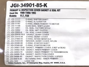 Primary Cover Gasket Kit. Fits FXR & Touring 1980-1993.