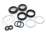 Rubber motorcycle fork seal kit with metallic circlips and O-rings for Revelry Motorcycles.