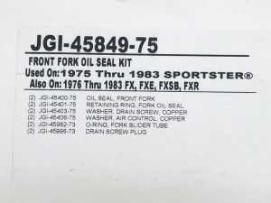 JGI-45849-75 front fork oil seal kit for vintage motorcycles and BMW models.