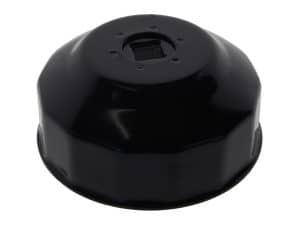 Black motorcycle fuel cap for custom bikes and cafe racers.
