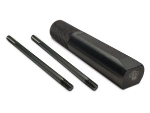 Heavy-duty motorcycle wheel balancing weight weights and hammer tool for Revelry Motorcycles.