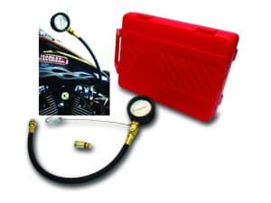 High-quality motorcycle tire pressure gauge with digital display for Harley-Davidson bikes.