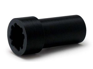 Black motorcycle sprocket spacer for Revelry Motorcycles, high-quality bike spare part, durable and reliable.