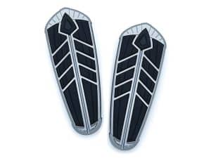 Front Spear Floorboard Inserts - Chrome. Fits Indian 2014up.