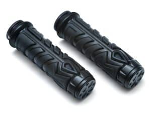 Rubber motorcycle handlebar grips for Revelry Motorcycles, durable and ergonomic.