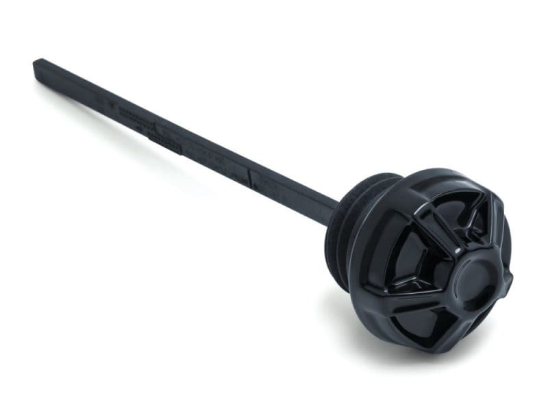 Precision Engine Oil Dipstick - Gloss Black. Fits Touring 2017up. Heavy-duty motorcycle fuel cap with mounting stem for Revelry Motorcycles.