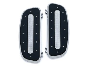 Front Heavy Industry Floorboards - Chrome. Fits Touring 1980up, FL Softail 1986-2017 & Dyna Switchback 2012-2016