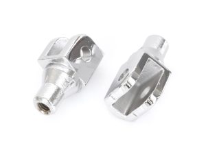 Front Footpeg Mounts - Chrome. Fits Honda & Suzuki.