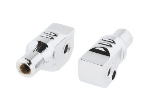 Rear Tapered Footpeg Mounts - Chrome. Fits Yamaha.