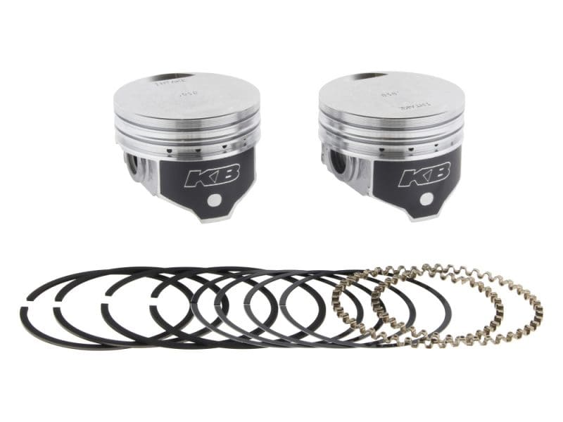 Piston and piston rings set for motorcycle engine rebuild.