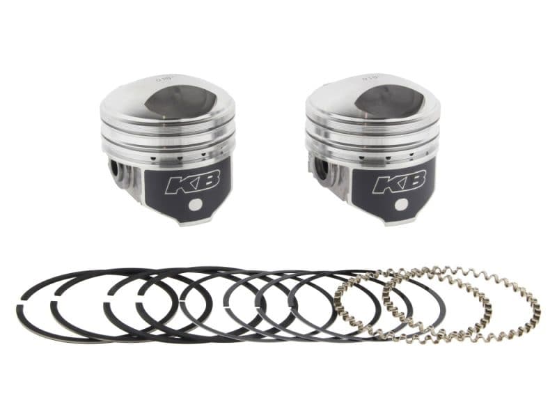 High-performance motorcycle piston set with piston rings and wrist pins for Honda CR models.