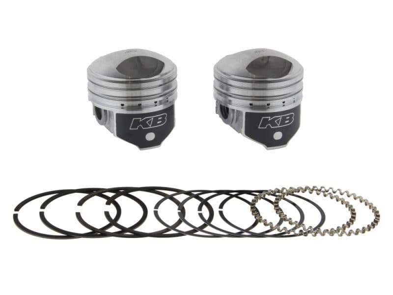 +.020in. Pistons with 8.5:1 Compression Ratio. Fits Big Twin 1941-1979 with 1200cc Engine. Piston and piston ring set for motorcycle engine, high-quality OEM ревелрy parts.