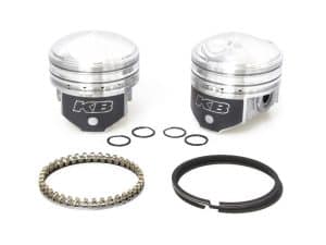 High-performance motorcycle piston kit with rings and seals for Revelry Motorcycles.